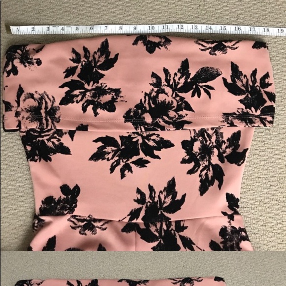 Fashion Nova / Off Shoulder Pink & Black jumpsuit